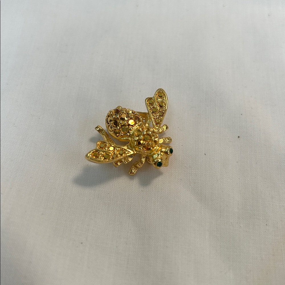 Joan Rivers Rhinestone Bee Brooch 1”